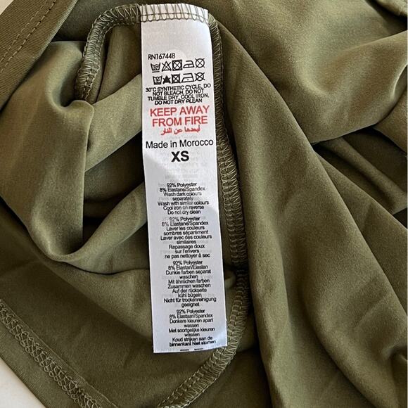 New PLT Petite Khaki Halterneck Twist Detail Maxi Dress UK SIZE XS (US 00/0) - Picture 7 of 9